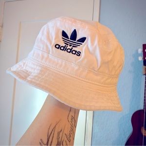 Addidas White Washed Bucket Hat